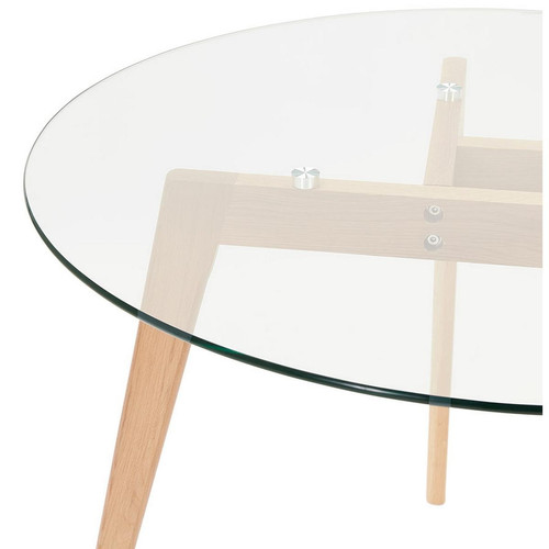 Table De Salle à Manger Style Scandinave Design ROSAS  Transparent 3S. x Home Meuble & Déco
