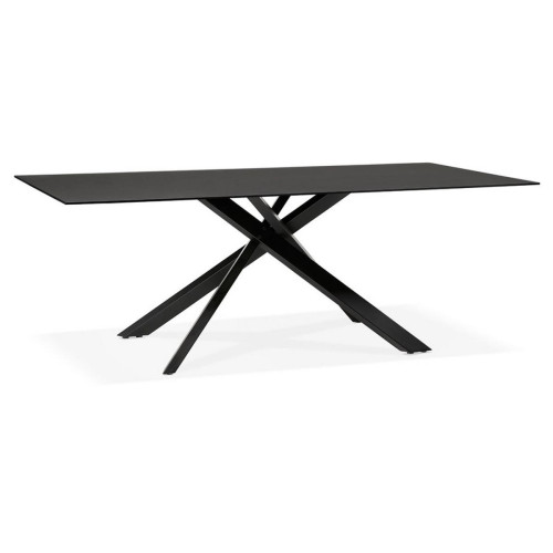 3S. x Home - Table de salle à manger Noir design MADONA  - Table