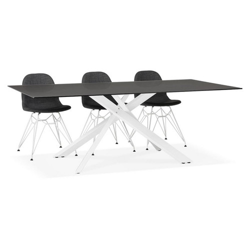 Table de salle à manger Noir design MADONA  Noir 3S. x Home Meuble & Déco