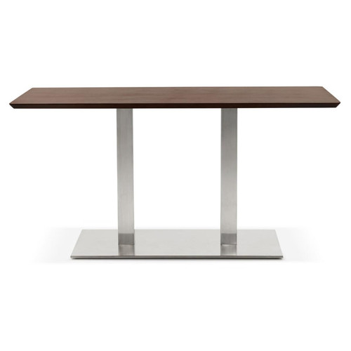 3S. x Home - Table de salle à manger Marron foncé design RECTA  - Table Salle A Manger Design