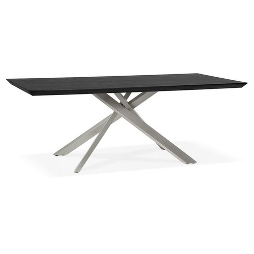 3S. x Home - Table de salle à manger Noir design ROYALTY Style industriel  - Table