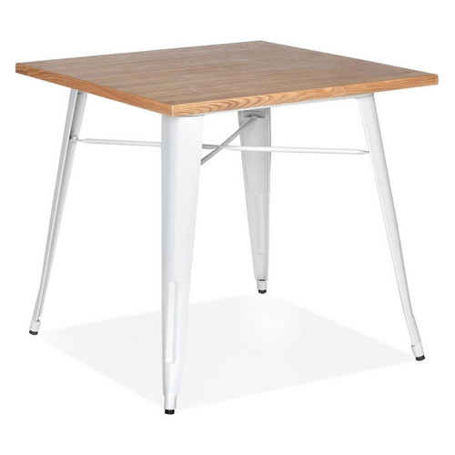 3S. x Home - Table de salle à manger Naturel design STREHLA Style industriel  - Table