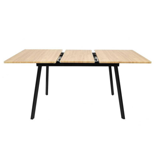 Table Extensible en Bois et Pied  Noir 3S. x Home Meuble & Déco