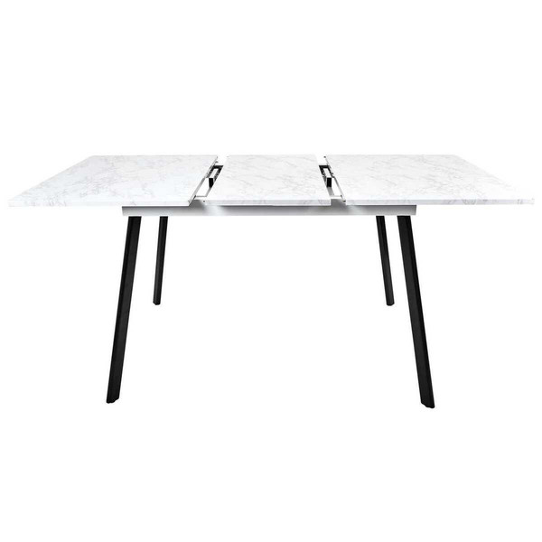 Table Extensible Imitation Marbre  Blanc 3S. x Home Meuble & Déco