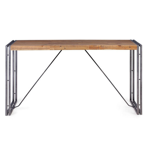 Table repas 140 cm en bois Naturel foncé 3S. x Home Meuble & Déco
