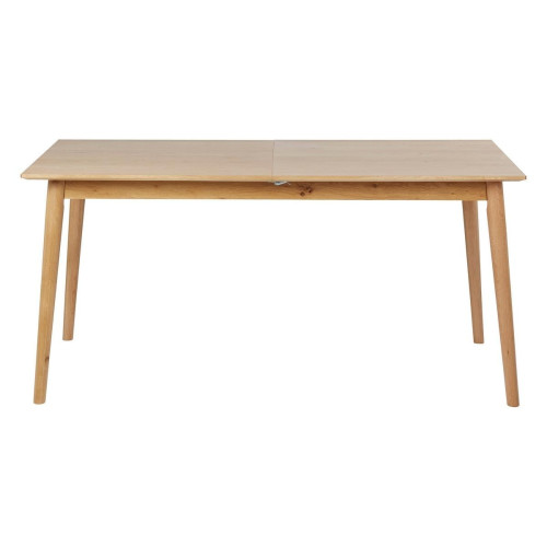 3S. x Home - Table repas 160cm avec allonge chêne naturel - Meuble Et Déco Design