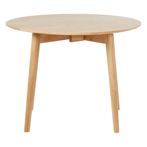 3S. x Home - Table repas ronde 100cm chêne naturel - Accessoires de cuisine, pâtisserie
