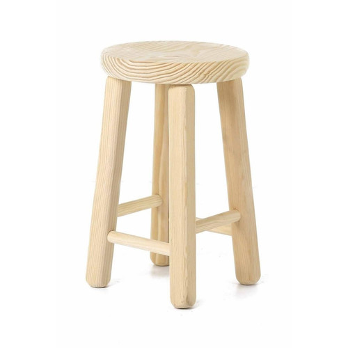 3S. x Home - Tabouret rond en bois  - Chaise Et Tabouret Et Banc Design