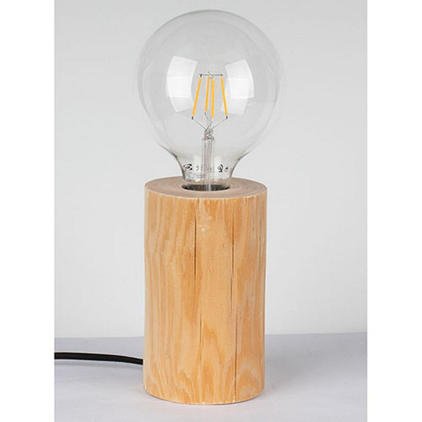 Trabo Lampe de table 1xE27 Max.25W Pin teinté/Noir H15 cm Marron Britop Lighting Meuble & Déco