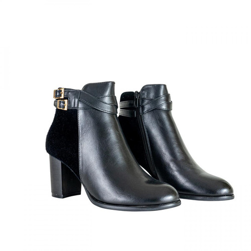 3S. x Le Vestiaire - Bottines bi-matière Kinzy noir - Les chaussures femme