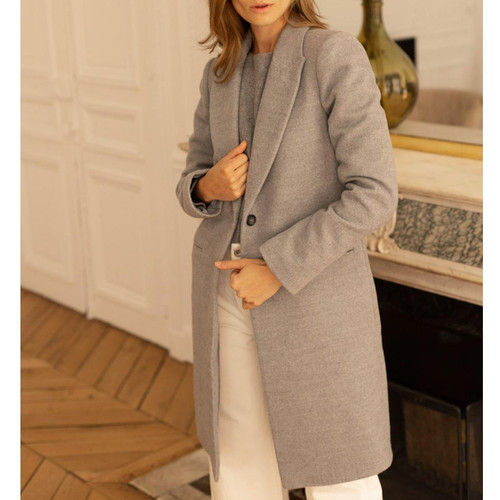 3S. x Réédition - Manteau mi-long col tailleur - Mode Femme Fabriquée en France