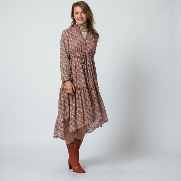 Robe longue boutonnée Jeanne Terracota 3S. x Le Vestiaire Mode femme