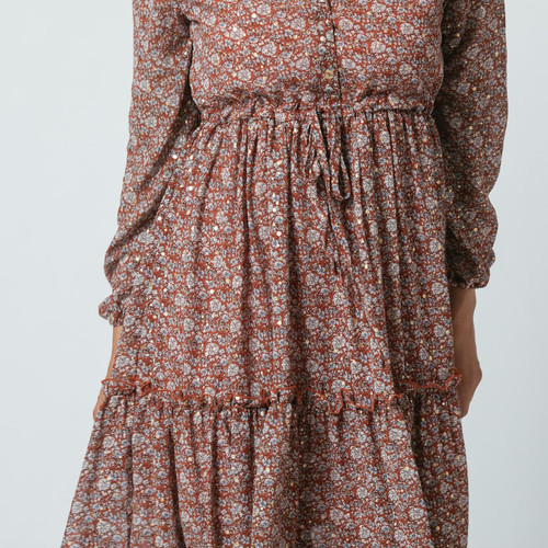 Robe longue boutonnée Jeanne Terracota 3S. x Le Vestiaire Mode femme