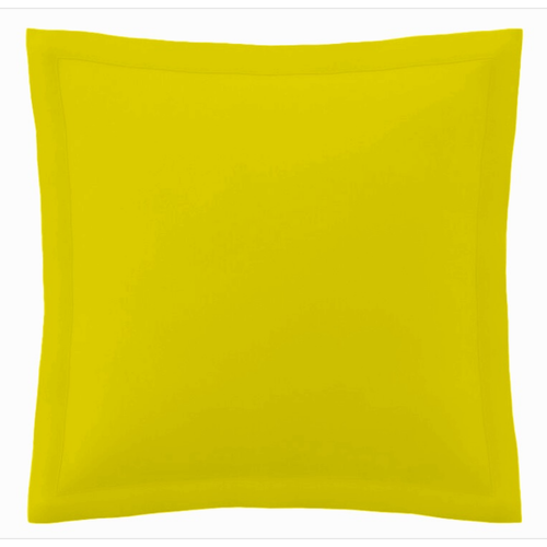 3S. x Tertio (Nos Unis) - Taie d'oreiller ou de traversin unie polycoton TERTIO® - Jaune Moutarde - Linge de lit jaune