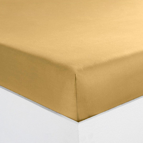 3S. x Tertio (Nos Unis) - Drap-housse satin de coton TERTIO® - doré - Draps housse 90 x 190 cm