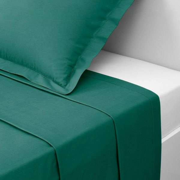 Drap plat coton TERTIO®- Vert Émeraude 3S. x Tertio (Nos Unis) Linge de maison