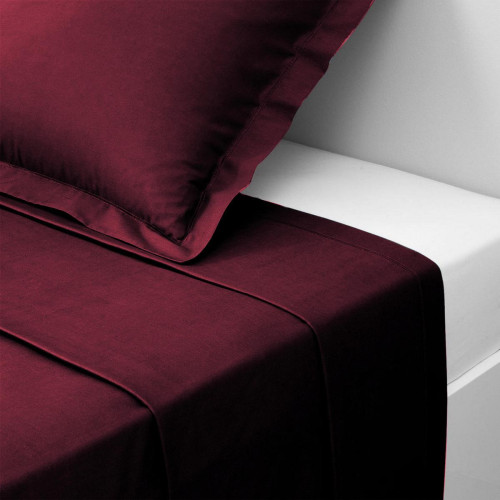 3S. x Tertio (Nos Unis) - Drap plat coton TERTIO® - Linge de lit rouge
