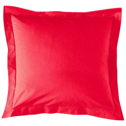 3S. x Tertio (Nos Unis) - Taie d'oreiller polycoton TERTIO® - rouge/gris - Linge de lit matiere naturelle