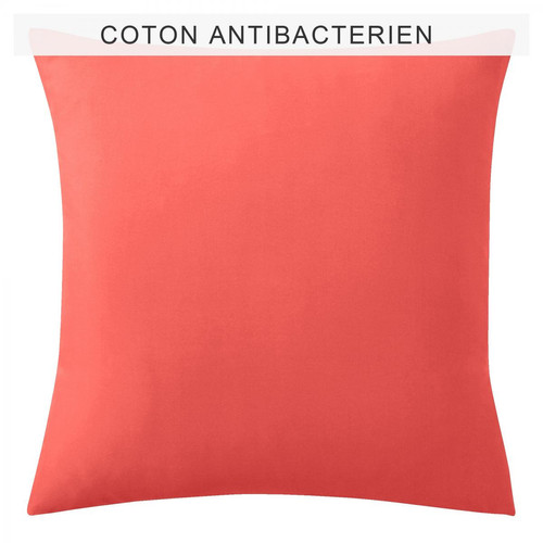 3S. x Collection (Nos Imprimés) - Taie d'oreiller coton Sanitized® - corail - Linge de lit matiere naturelle