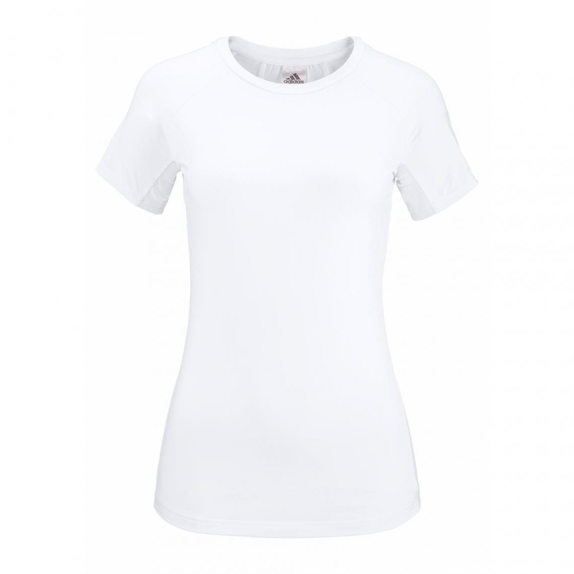 tee shirt blanc adidas femme