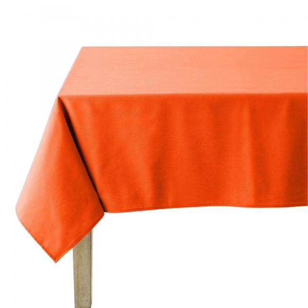 Nappe unie en coton 150x190cm orange Coucke Linge de maison