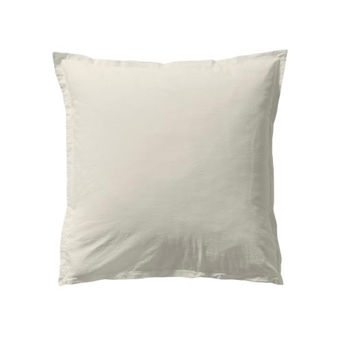 Essix - Taie d'oreiller unie carré ou rectangulaire en coton Lavé Essix - Beige - Linge de lit Essix - ITC