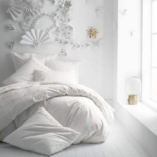Essix - Taie d'oreiller Lune de Miel Essix - Blanc - Essix linge de maison