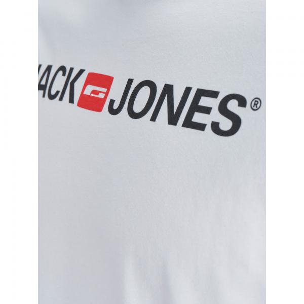 T-shirt Standard Fit Col rond Manches courtes Blanc en coton Tate Jack & Jones