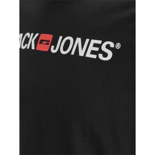 T-shirt Standard Fit Col rond Manches courtes Noir en coton Mitch Jack & Jones