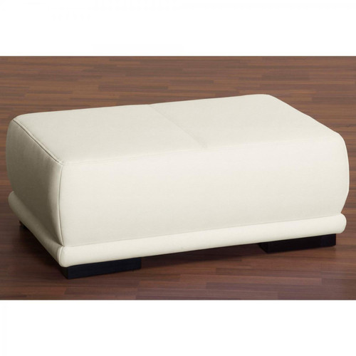 3 SUISSES - Pouf blanc rectangulaire - Promos Canapés, fauteuils
