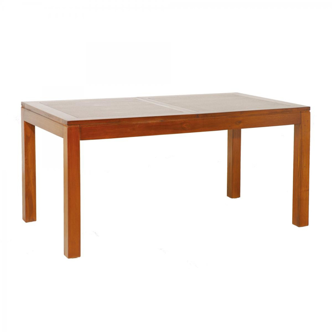 Table à manger rectangule avec rallonge 160x200 cm en bois mindi
