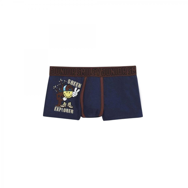 Boxer Boy imprimé Scout by Smiley POMM'POIRE - Bleu noir en coton Pomm Poire