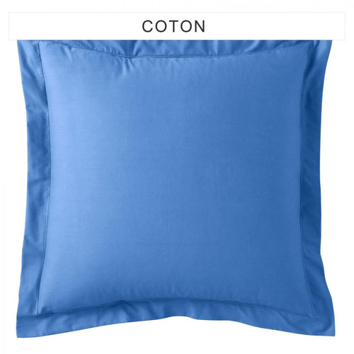 3S. x Tertio (Nos Unis) - Taie d'oreiller coton TERTIO® - Bleu Azur - Taies d'oreillers unies