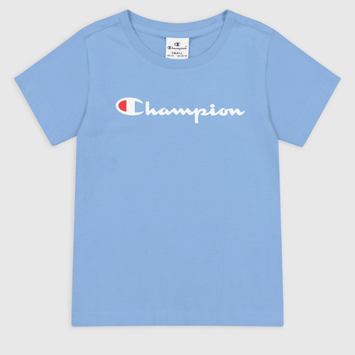 Champion - Tee-shirt manches courtes col rond bleu - La mode enfant