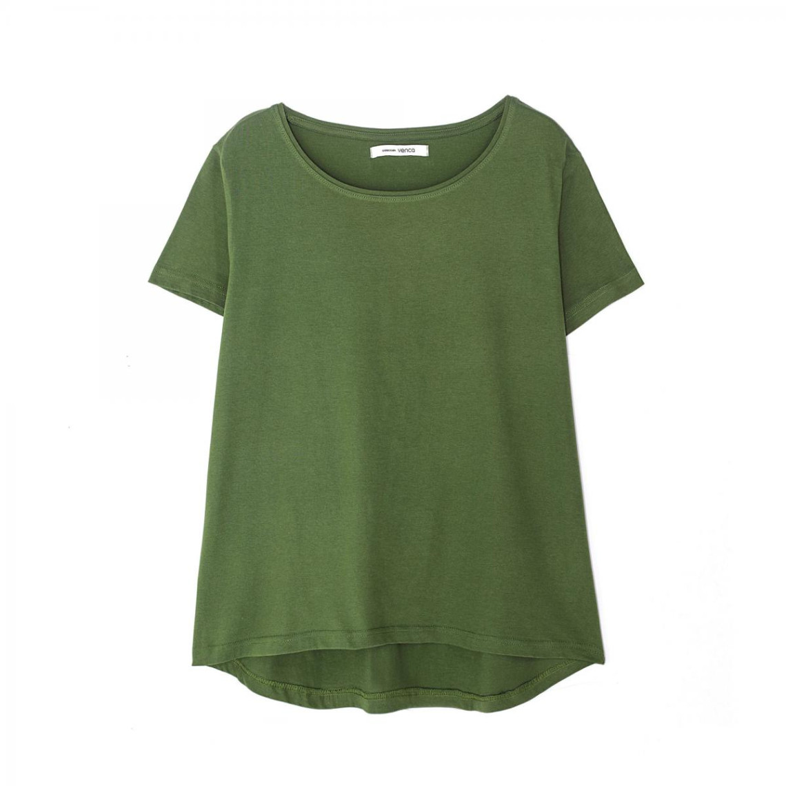 Sheego Shirt Femme T-Shirt Vert Taille Grande Tailles Plissé Arrière 604