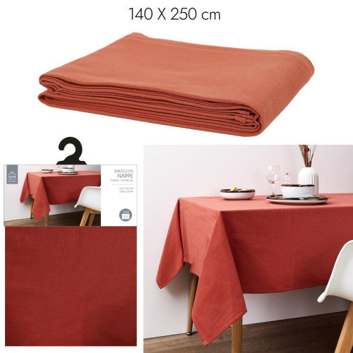 3S. x Home - Nappe Coton Terracotta - Linge de table