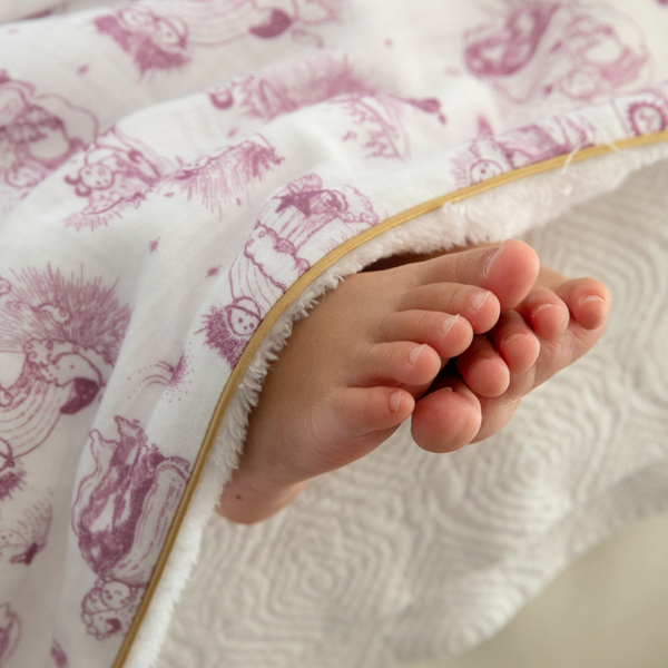 Couverture Hiver pour bébé Jouy rose Vêtement bébé