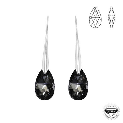 So Charm Bijoux - Boucles d'oreilles argentée  cristaux Swarovski - So Charm  - Promo Bijoux