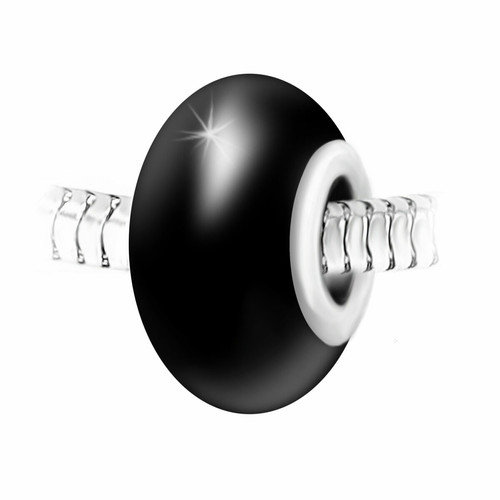 So Charm Bijoux - Charm perle verre nacré noir et acier - So Charm - Toute la Mode femme chez 3 SUISSES
