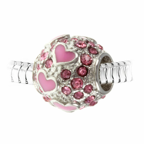 Charm perle cristaux de Bohème Rose - So Charm  Rose So Charm Bijoux Mode femme