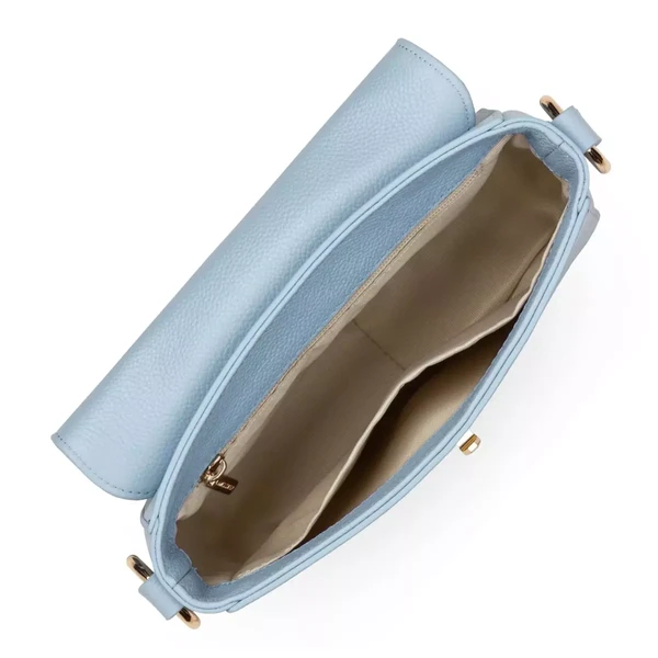 Petit sac trotteur - Bleu clair en cuir Sac