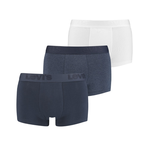Lot de 3 boxers ceinture elastique - Bleu en coton Levi's Underwear LES ESSENTIELS HOMME