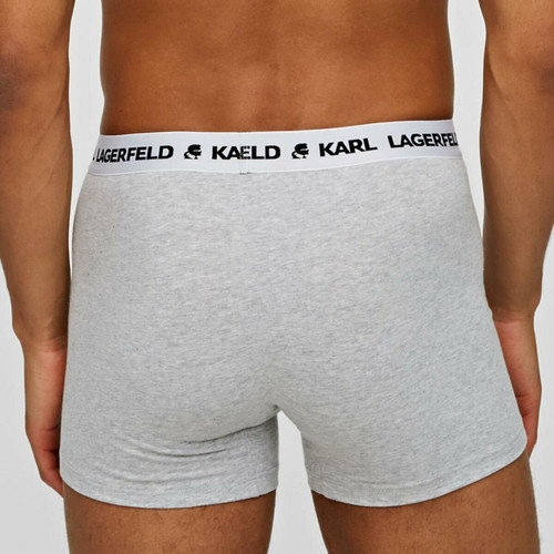 Lot de 3 boxers logotes coton Karl Lagerfeld - Noir/Blanc/Gris Karl Lagerfeld
