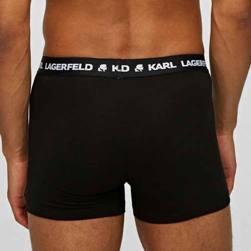 Lot de 3 boxers logotes coton Karl Lagerfeld - Noir Karl Lagerfeld