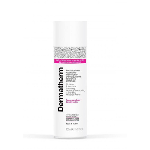 Dermatherm - Eau micellaire démaquillante apaisante - Tolérance Optimale - Maquillage