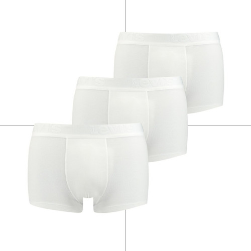 Lot de 3 boxers ceinture elastique - Blanc en coton Levi's Underwear LES ESSENTIELS HOMME