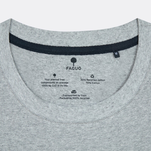 T-Shirt pour homme  ARCY Faguo en coton gris T-shirt / Polo homme