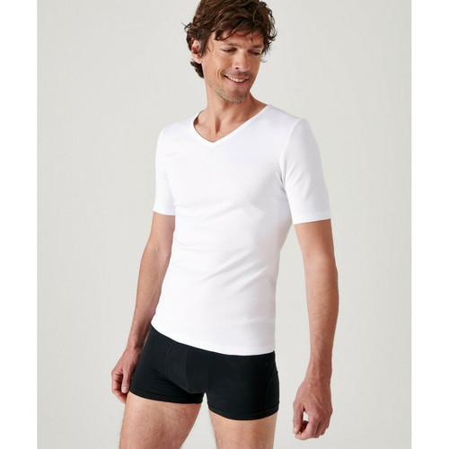Damart - Tee Shirt Manches Courtes Blanc - Toute la mode homme