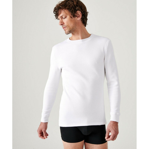 Damart - Tee Shirt Manches Longues Blanc - Toute la mode homme