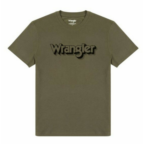 Wrangler - T-Shirt Homme SS Logo Tee - Puma vert